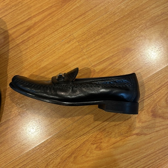 MEN DOMANI LEATHER SHOES 10 LOAFER SLIP ON - Picture 3 of 6